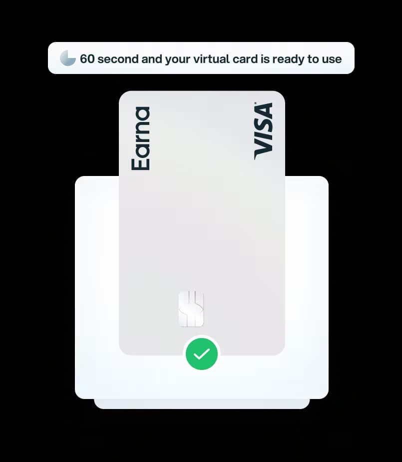 Virtual card ready in 60 seconds
