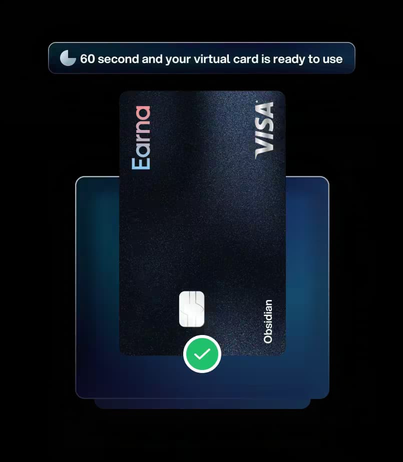 Virtual card ready in 60 seconds