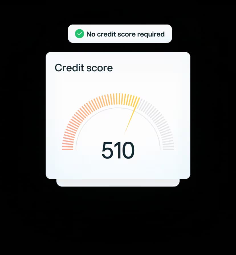 No credit score minimums
