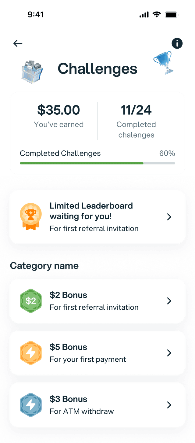 Challenges phone screen